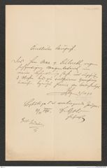 k.k. naturhistorisches Hofmuseum, Intendanzakten 1885-1896 (Hauer), Aktenzahl Z.564.a/1890, Seite 1